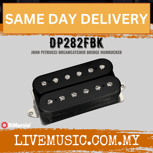 DiMarzio DP282FBK Dreamcatcher Bridge Pickup, F-spaced - Black (DP-282FBK)
