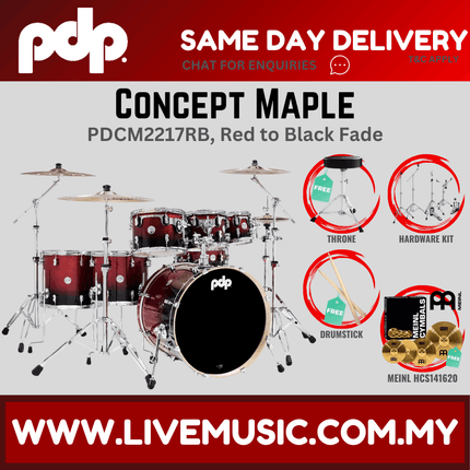 PDP by DW CM7 Concept Maple Shell Pack - 7-piece With HCS141620 Cymbals - (PDCM2217)