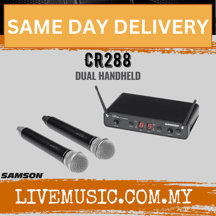 Samson Concert 288 CR288 Handheld Dual Channel UHF Wireless System With Q6 Microphone (CR 288/CR-288)