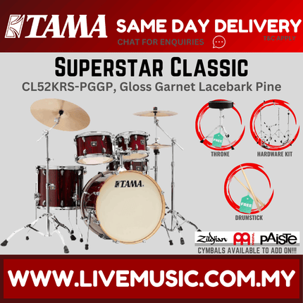 Tama Superstar Classic CL52KRS 5-Piece Drum Set - ( NO CYMBAL ) ( CL-52KRS