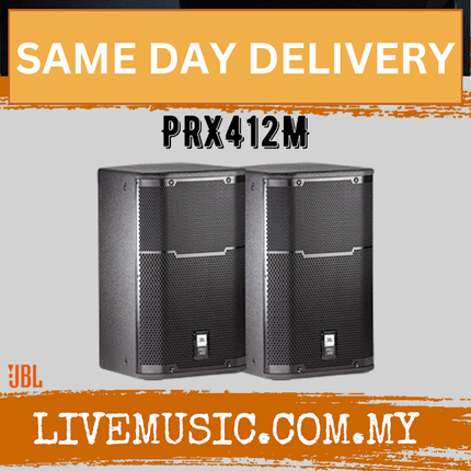 JBL PRX412M 1200W 12 inch Passive Speaker - Black - Each / Pair ( PRX-412M / PRX 412M )