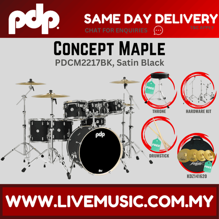 PDP by DW CM7 Concept Maple Shell Pack - 7-piece with KDZ141620 Cymbals - (PDCM2217)