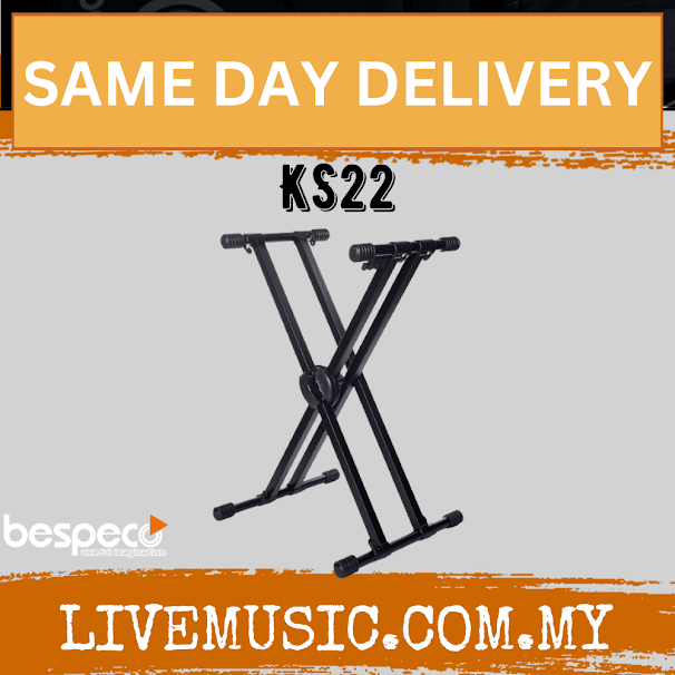 Bespeco KS22 Professional Double Braced Keyboard Stand ( KS-22 / KS 22 )
