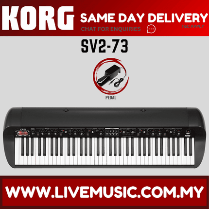 Korg SV-2 73 Key Stage Vintage Piano With RH3 Hammer Action 128 Note Polyphony (SV2/SV 2/SV273/SV 2-73)