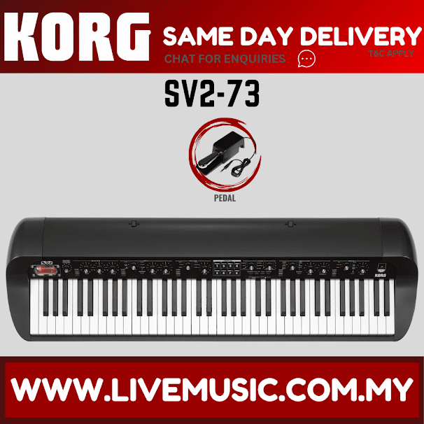 Korg SV-2 73 Key Stage Vintage Piano With RH3 Hammer Action 128 Note Polyphony (SV2/SV 2/SV273/SV 2-73)