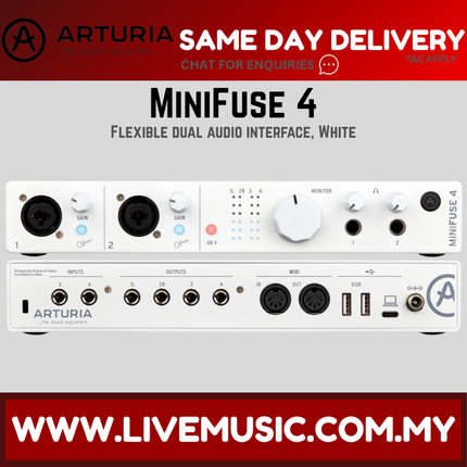 Arturia MiniFuse 4 USB-C Audio Interface - White