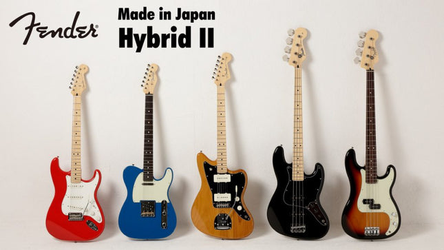 Fender Japan Hybrid II Jazzmaster Electric Guitar, Maple FB, Celeste Blue
