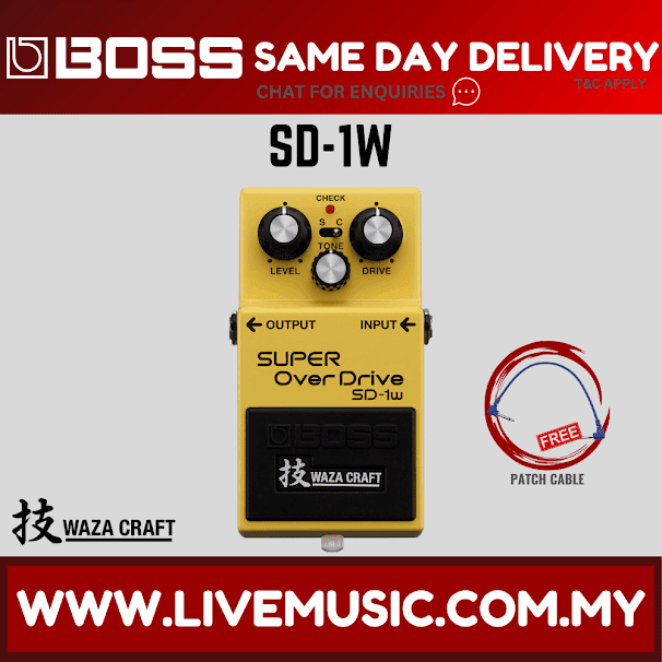 Boss SD-1W Waza Craft Super Overdrive Guitar Effect Pedal (SD1W/SD1/SD-1)