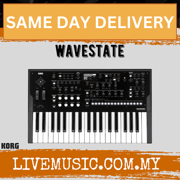 Korg Wavestate 37 Key Wave Sequencing Keyboard Synthesizer With 2GB Sample Library (Wave State)