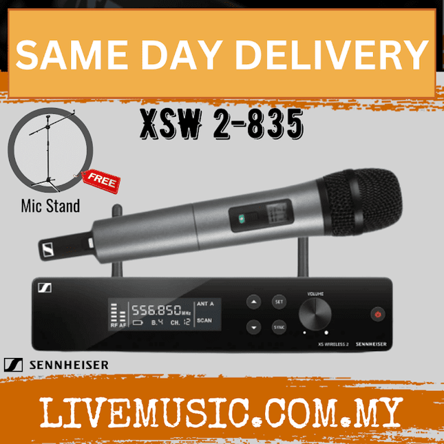 Sennheiser XSW 2-835 Wireless Handheld Microphone System (XSW2 835/XSW-2-835)