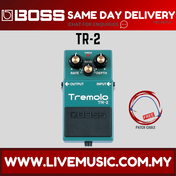 Boss TR-2 Tremolo Guitar Effects Pedal (TR2)