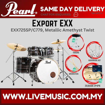 Pearl Export EXX 5-Piece Drum Set with Zildjian ZP4PK Cymbals Set ( EXX725SP/C )