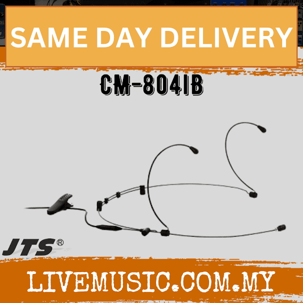 JTS CM-804I Double ear-hook microphone - Omni-directional - Black ( CM804I / CM 804I )