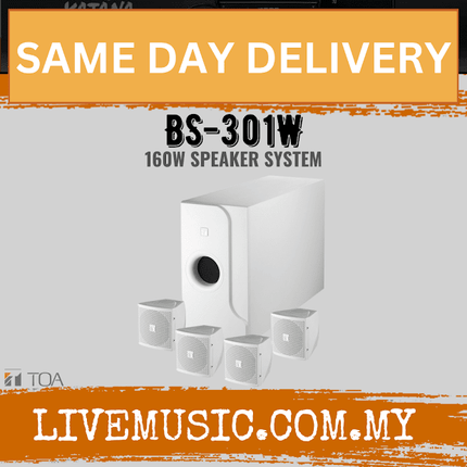 TOA Interior Design Speakers BS-301 160W Speaker System - White ( BS301 / BS 301 )