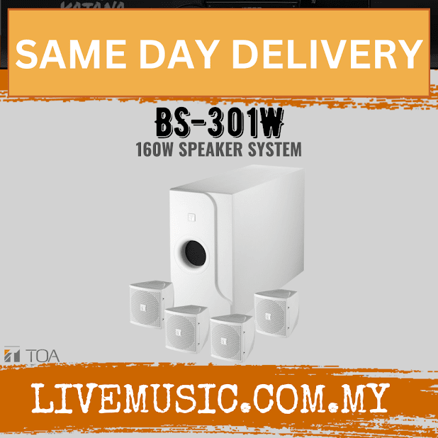 TOA Interior Design Speakers BS-301 160W Speaker System - White ( BS301 / BS 301 )