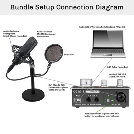 Audient iD4 MK2 High Performance USB Audio Interface (iD-4/iD4-MK2)