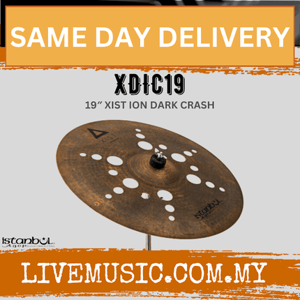 ?stanbul Agop XDIC19 19" Inch Xist ION Dark Crash Hand Hammered Cymbal (XDIC-19/XDIC 19)