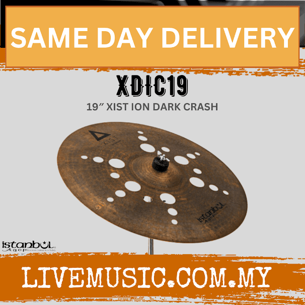 ?stanbul Agop XDIC19 19" Inch Xist ION Dark Crash Hand Hammered Cymbal (XDIC-19/XDIC 19)