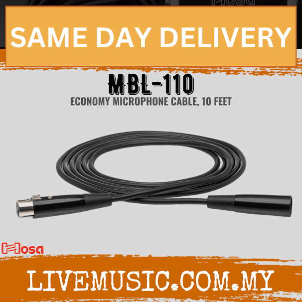 Hosa MBL-110 Economy Microphone Cable, 10ft (MBL110/MBL 110)