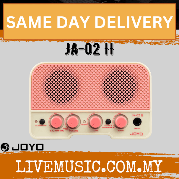 JOYO JA-02 II 5W Electric Guitar Amplifier Speaker Dual Channel Clean & Overdrive Mini Guitar AMP - Pink  ( JA 02 II / JA02II )