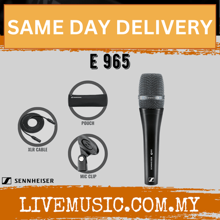 Sennheiser E 965 Handheld Condenser Microphone with FREE Mic Cable (E965/E-965)