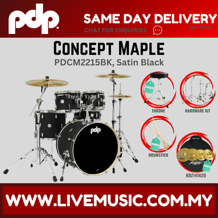 PDP by DW CM5 Concept Maple Shell Pack - 5-piece With KDZ141620 Cymbal Set ( PDCM2215 )