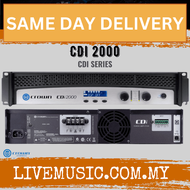 Crown CDi 2000 800W 2-channel 70V Power Amplifier ( CDi-2000 / CDi2000 )