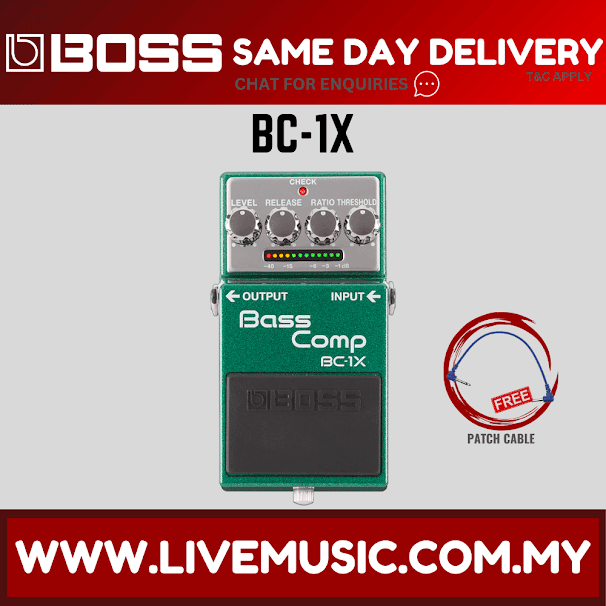Boss BC-1X Bass Comp Guitar Effect Pedal (BC1X)
