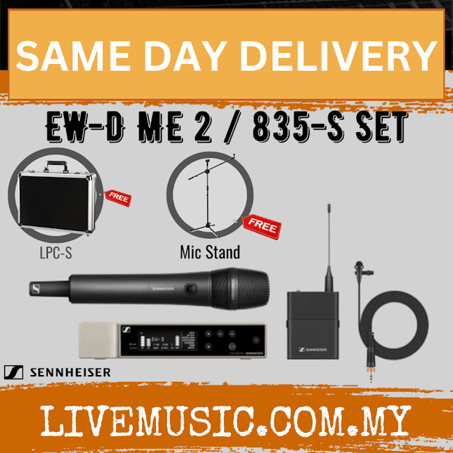 Sennheiser EW-D ME2/835-S SET Digital Wireless Combo Microphone System ( EWD EW-D ME2/835-S SET )