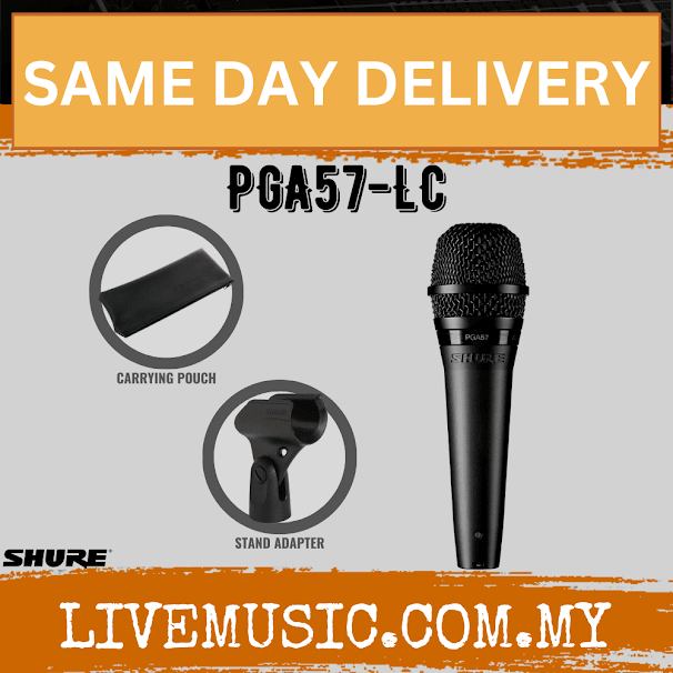 Shure PGA57 Cardioid Dynamic Instrument Microphone ( PGA57-XLR / PGA57-LC / PGA-57 )