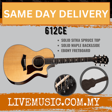 Taylor 612ce V-Class Grand Concert Acoustic Guitar w/Case