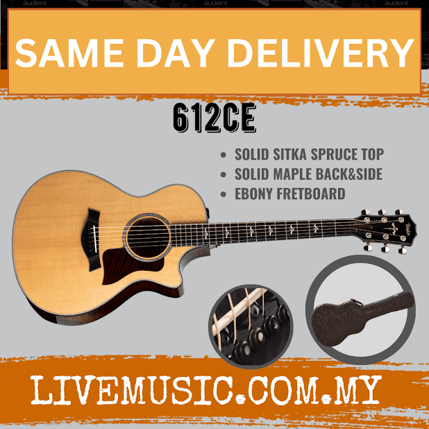 Taylor 612ce V-Class Grand Concert Acoustic Guitar w/Case