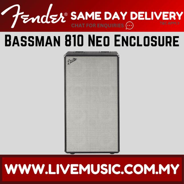 Fender Bassman 810 Neo Enclosure Bass Cabinet, Black