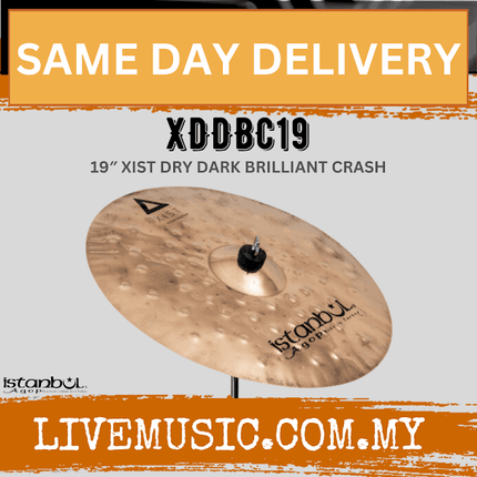 Istanbul Agop XDDBC-19 19in dry dark brilliant crash cymbal, bronze with center hole