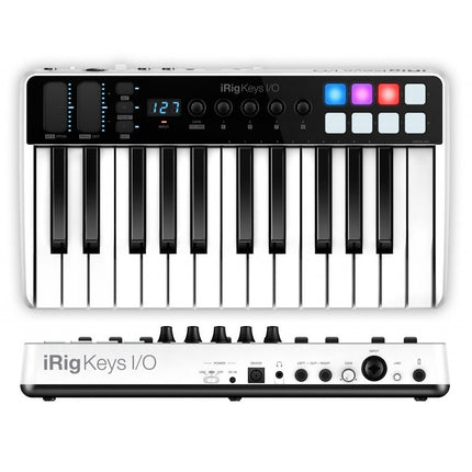 IK Multimedia iRig Keys I/O 25 - 25-Key Keyboard Controller For Mac & PC with Audio Interface (Keys-I/O)