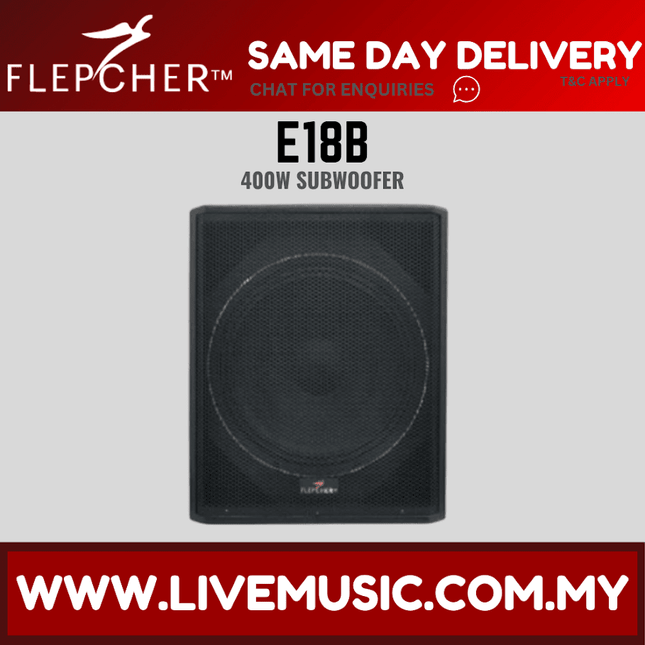 Flepcher E-18B 400-watt Subwoofer ( E18B / E 18B )