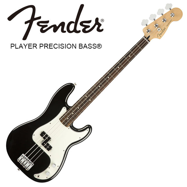 Fender Player Precision Bass Guitar, Pau Ferro Fretboard - Black
