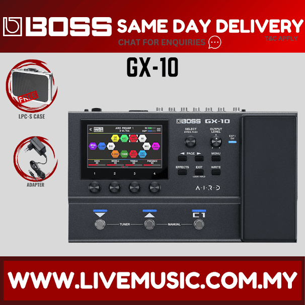 BOSS GX-10 Small Multi Guitar Effects Processor w/Hardcase ( GX10 GX 10 )