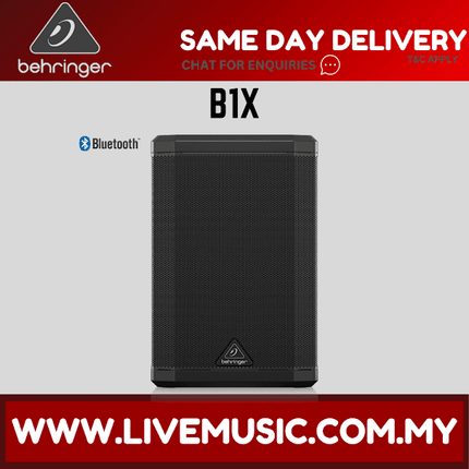 Behringer B1X 250W All-in-One Portable PA System With Microphone, Cable and Speaker Stand (B 1X B-1X)