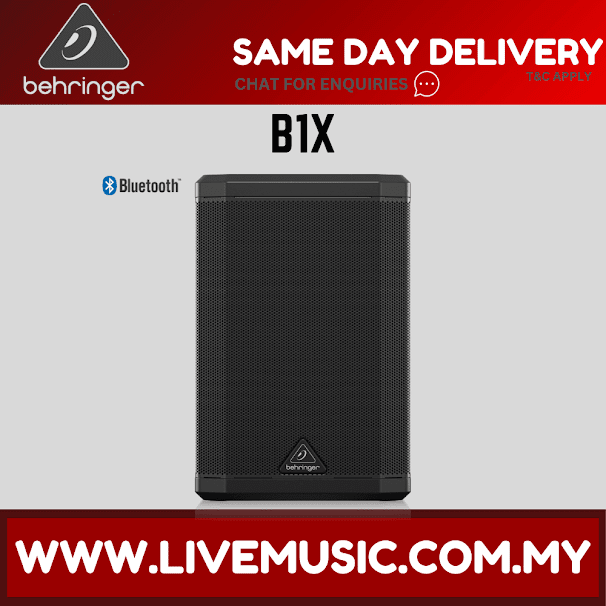Behringer B1X 250W All-in-One Portable PA System With Microphone, Cable and Speaker Stand (B 1X B-1X)