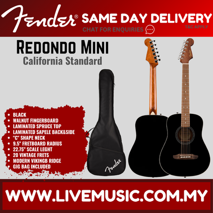 Fender California Standard Redondo Mini Guitar w/Bag