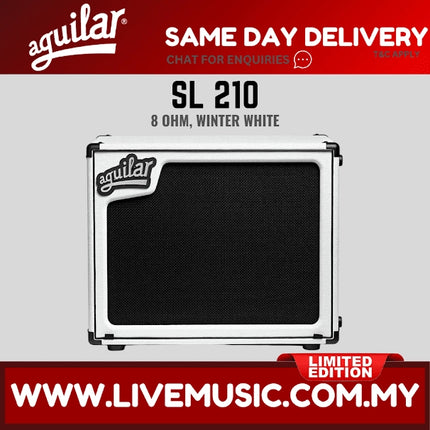 Aguilar Limited SL 210 Speaker Cabinet, 8 ohm, - Winter White (SL210 SL-210)