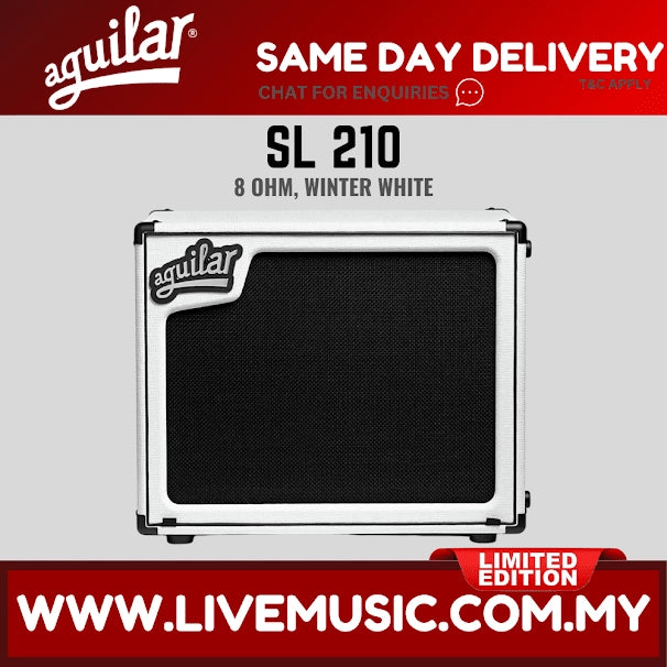 Aguilar Limited SL 210 Speaker Cabinet, 8 ohm, - Winter White (SL210 SL-210)