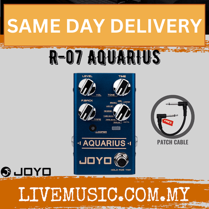 Joyo R-07 AQUARIUS Multi Digital Delay And Looper Electric Guitar Effect Pedal ( R07 / R 07 )