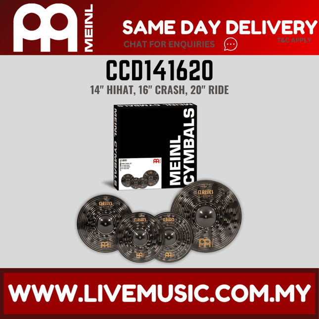 Meinl CCD141620 Classics Custom Dark Complete Cymbal Set