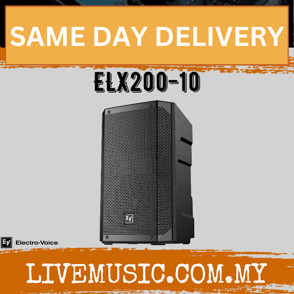 EV Electro-Voice ELX200-10 1200W 10" Passive Speaker With Speaker Stand And Cable - Each ( ELX200 10 / ELX20010 )