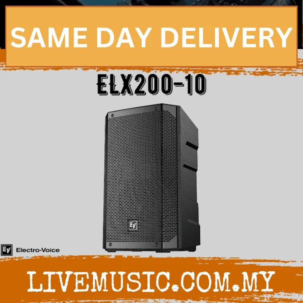 EV Electro-Voice ELX200-10 1200W 10" Passive Speaker With Speaker Stand And Cable - Pair ( ELX200 10 / ELX20010 )