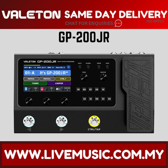 Valeton GP-200JR Compact Guitar Multi-Effects Processor Pedal ( GP200JR GP200 JR )