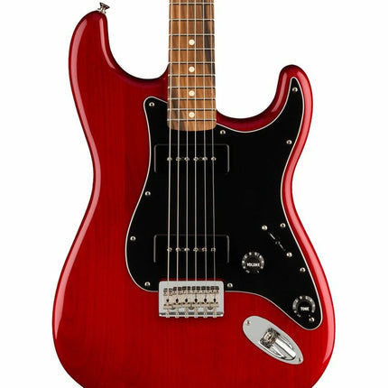 Fender Noventa Stratocaster Electric Guitar, Pau Ferro Fretboard - Crimson Red Transparent