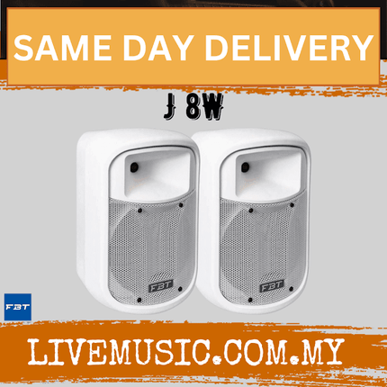 FBT J8 Passive 160Wrms Loud Speaker - Each / Pair - White ( J 8 / J-8 )